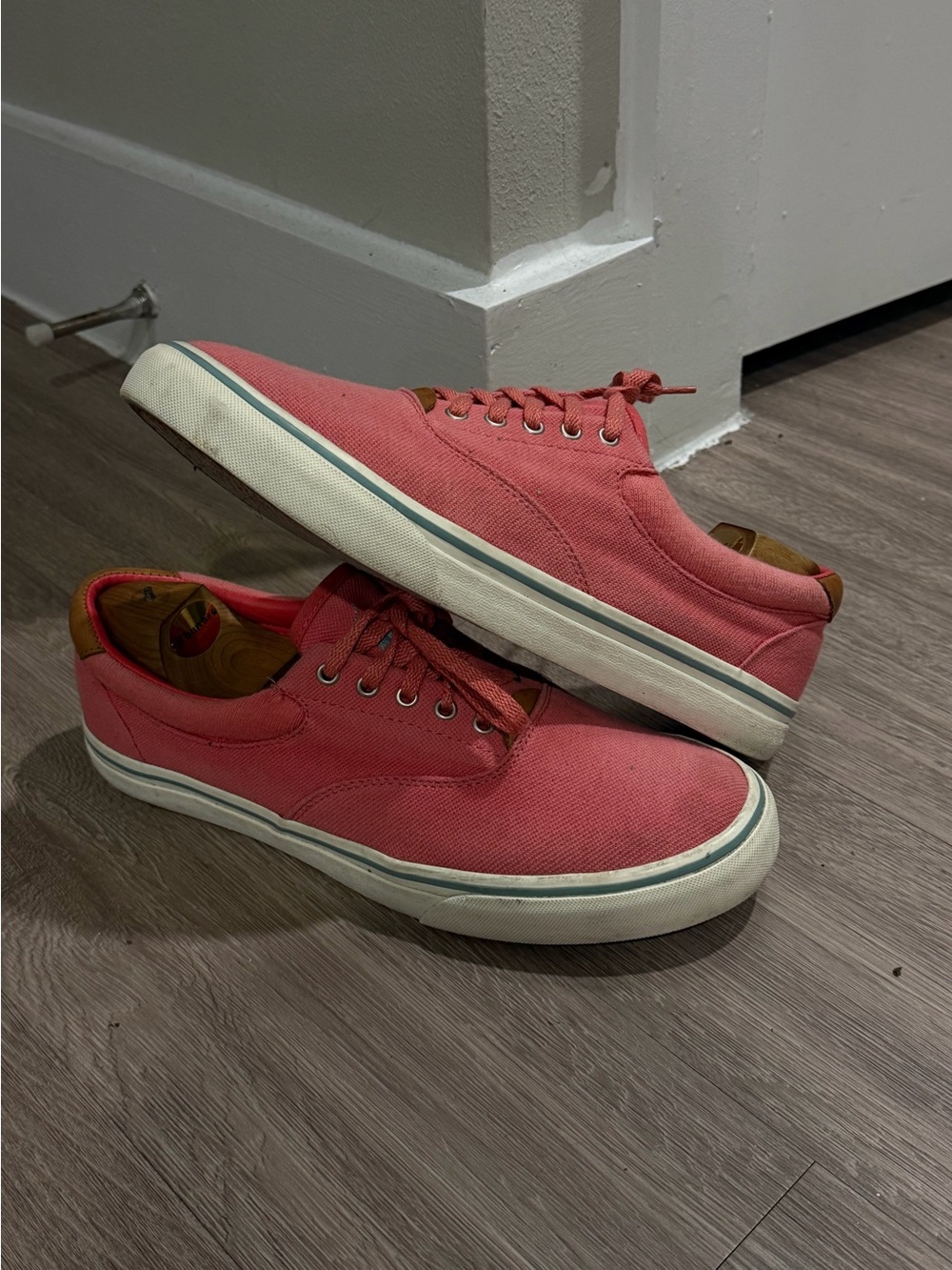 Polo Ralph Lauren Men's Shoes Pink Canvas Shoes Size 11D